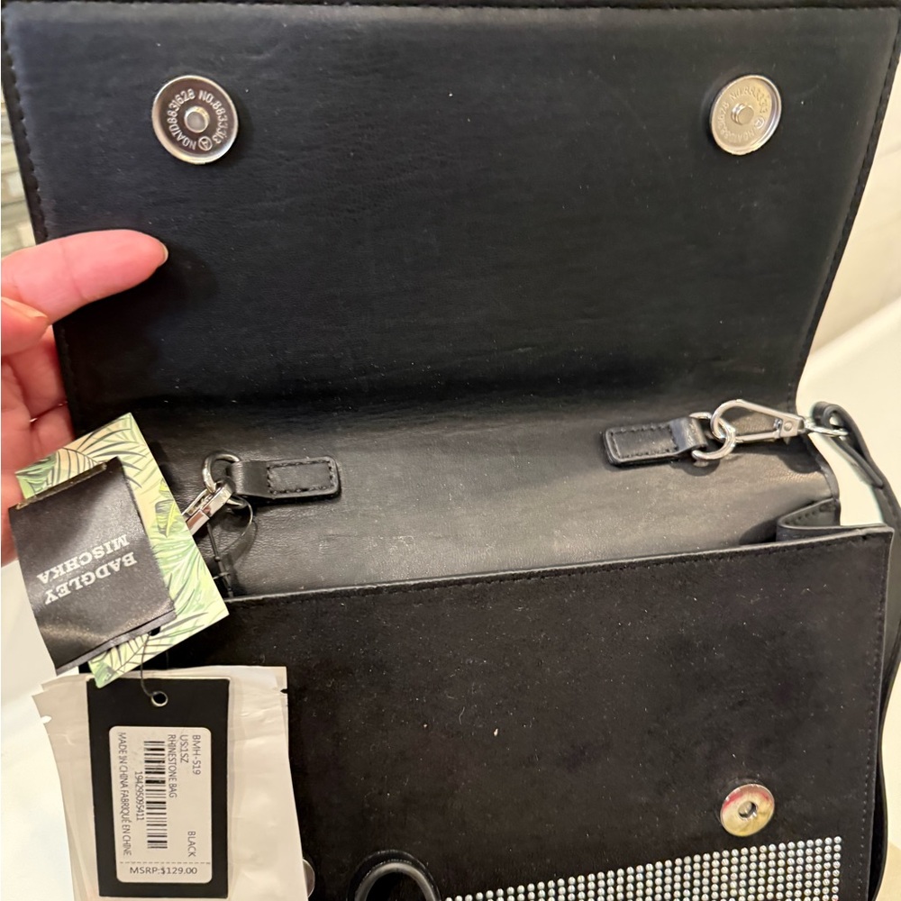 Badgley Mischka Black Messenger Bag b2